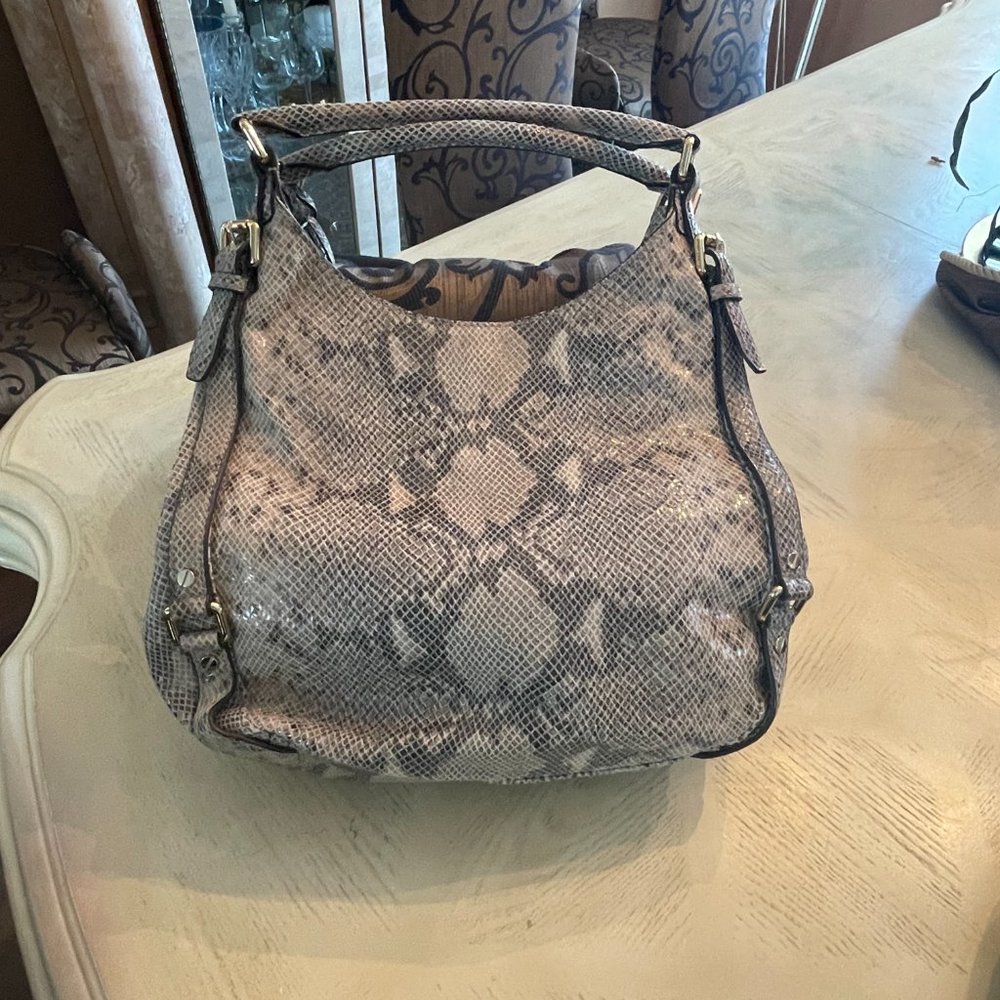 Michael Kors Leather Animal Print Handbag - Picture 7 of 8